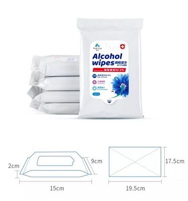 les chiffons humides d'alcool de 10pcs 75% ont basé le désinfectant de nettoyage stérile de main