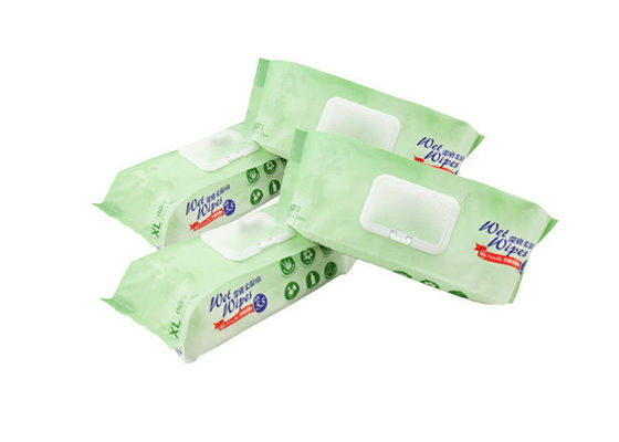 Chiffons humides adultes doux jetables de tissu non-tissé de Spunlace