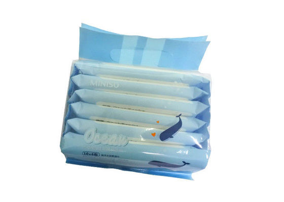 10pcs blanc * 6 aucun chiffons humides de bébé ultra mou de parfum