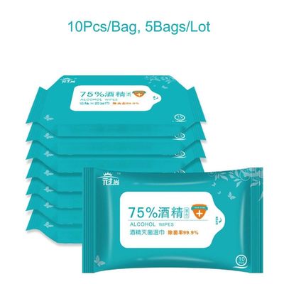 Aseptisant rapide de main de chiffons humides portatifs d'alcool pour le nettoyage
