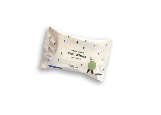 Chiffons humides adultes de parfum frais de Spunlace d'extrait de l'eau de noix de coco