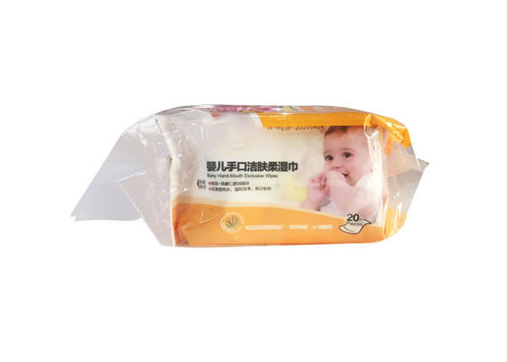 Chiffons non tissés de bébé de Spunlace, chiffons non alcooliques de bébé